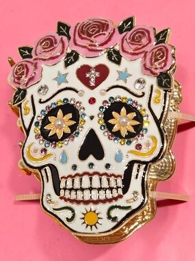 NEW Sugar Skull Metal Multicolor Hair Claw Clip Piper-K  New With Tags 3 Inches